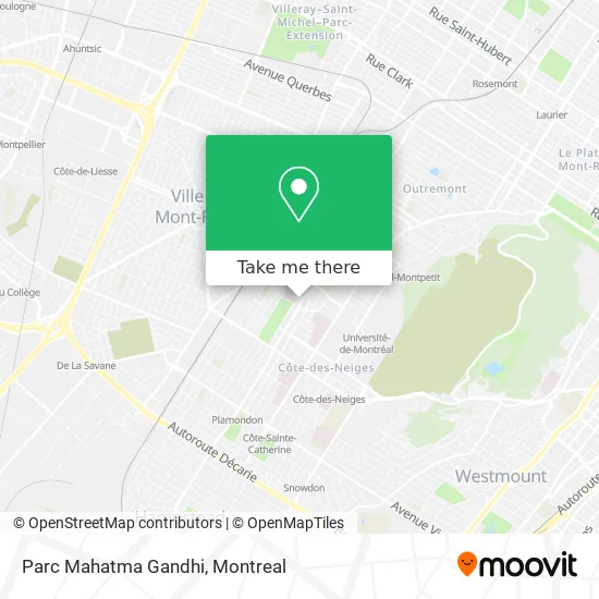 Parc Mahatma Gandhi map