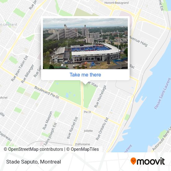 Stade Saputo map