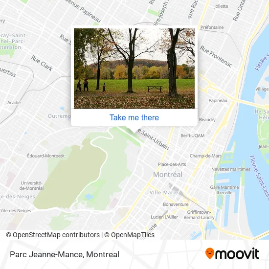 Parc Jeanne-Mance map