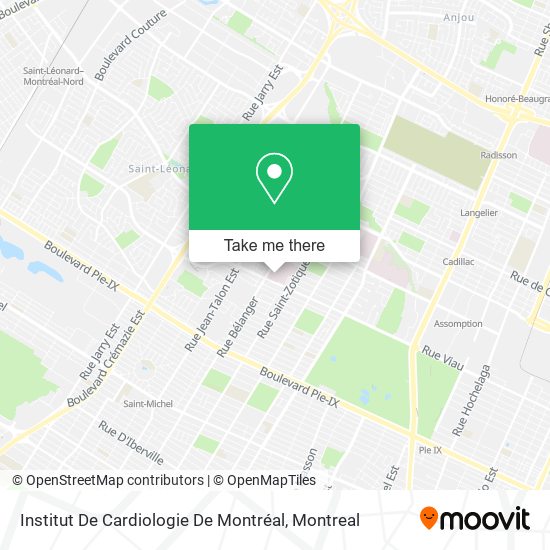 Institut De Cardiologie De Montréal map
