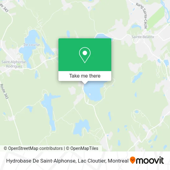 Hydrobase De Saint-Alphonse, Lac Cloutier map