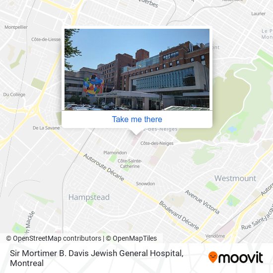 Sir Mortimer B. Davis Jewish General Hospital map