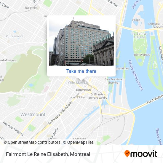 Fairmont Le Reine Elisabeth map