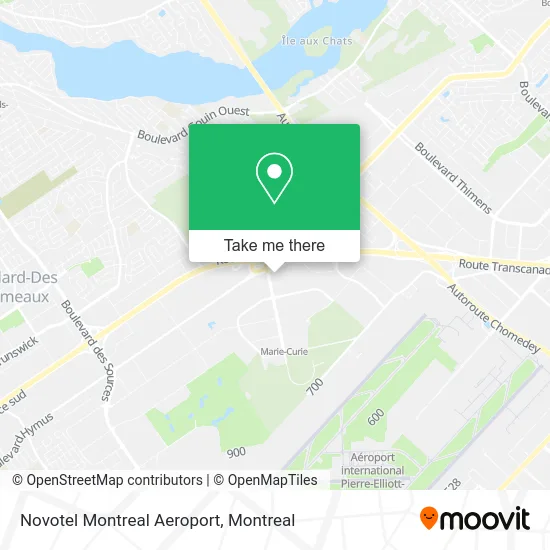 Novotel Montreal Aeroport map