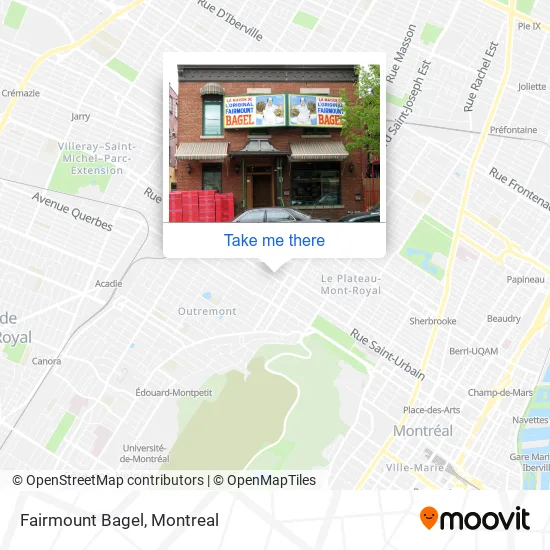 Fairmount Bagel map