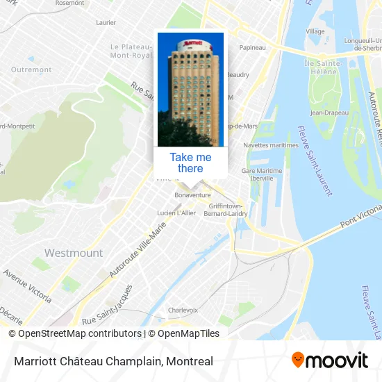 Marriott Château Champlain map