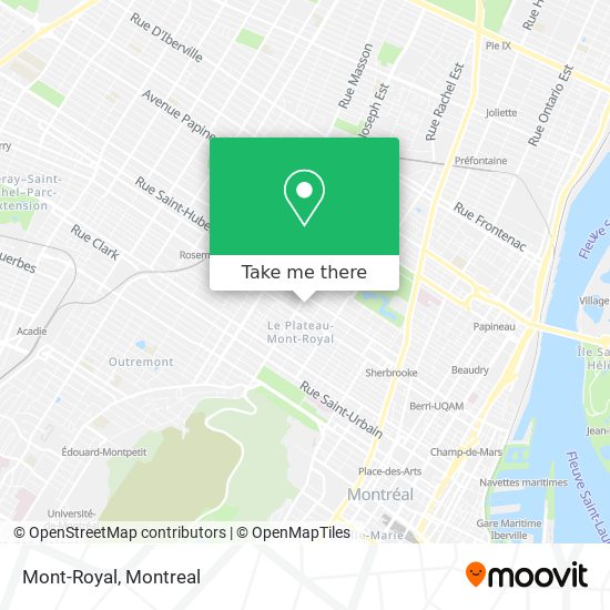 Mont-Royal map