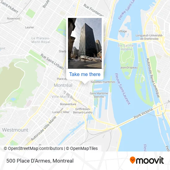 500 Place D'Armes map