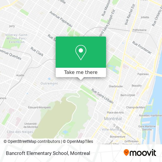 Bancroft Elementary School map