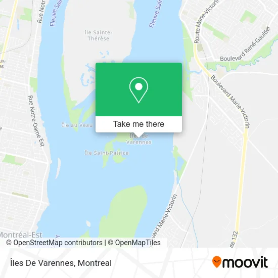 Îles De Varennes map