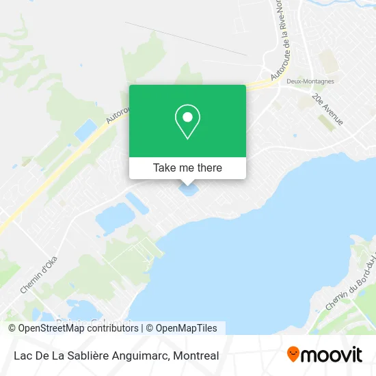 Lac De La Sablière Anguimarc map