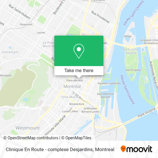 Clinique En Route - complexe Desjardins map