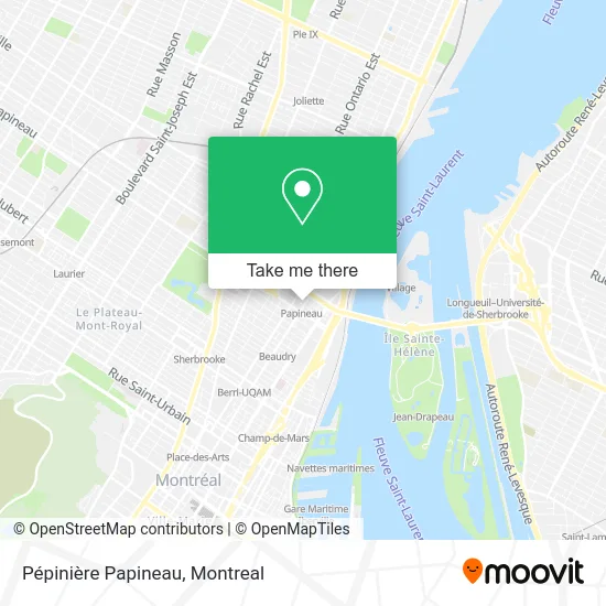 Pépinière Papineau map