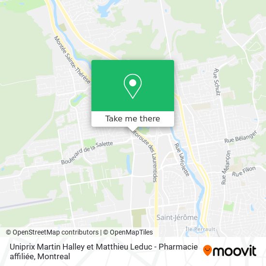 Uniprix Martin Halley et Matthieu Leduc - Pharmacie affiliée map