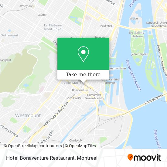 Hotel Bonaventure Restaurant map