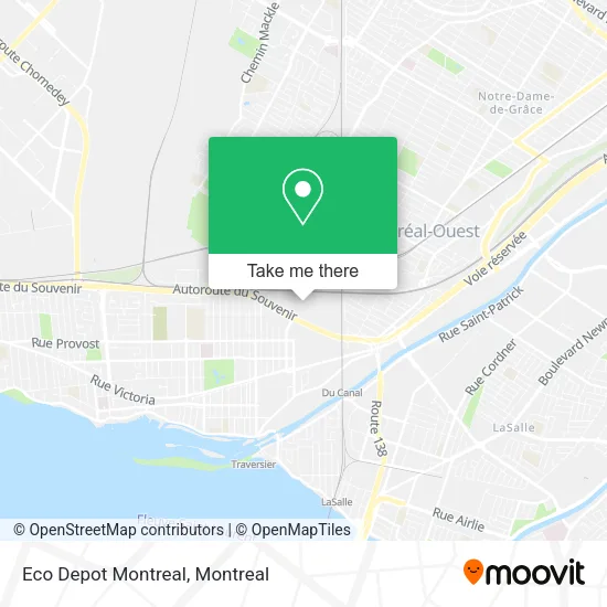 Eco Depot Montreal map