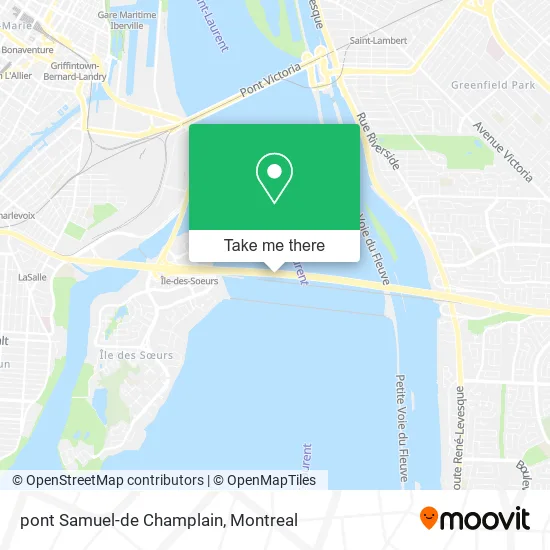 pont Samuel-de Champlain map