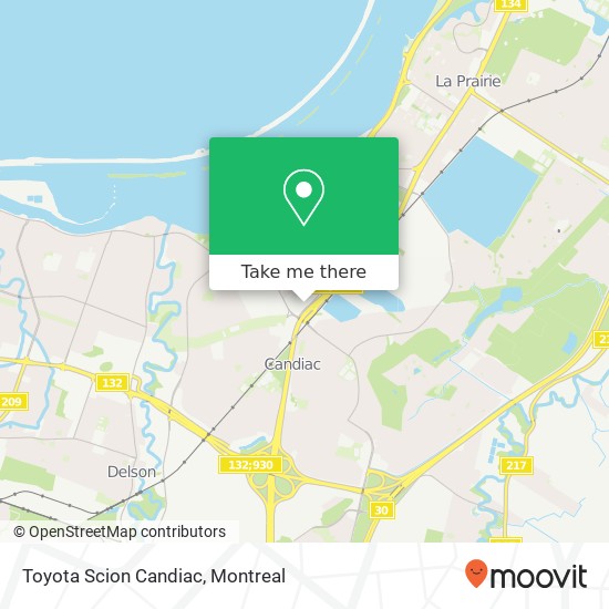 Toyota Scion Candiac map