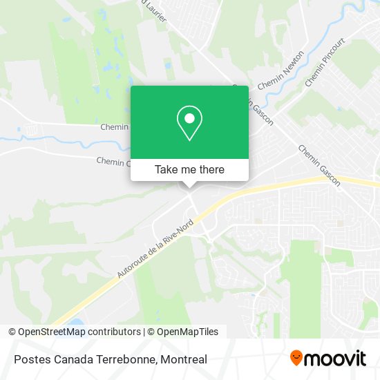 Postes Canada Terrebonne map