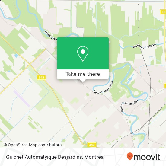 Guichet Automatyique Desjardins map