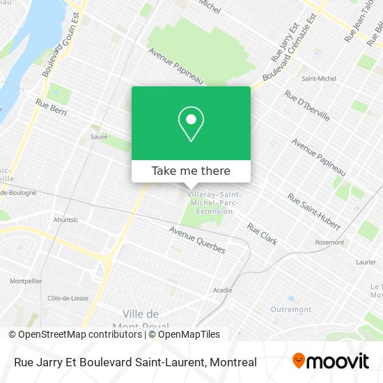 Rue Jarry Et Boulevard Saint-Laurent map