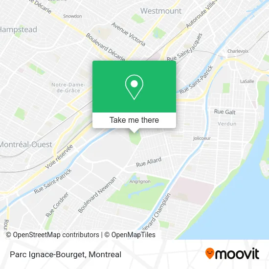 Parc Ignace-Bourget map