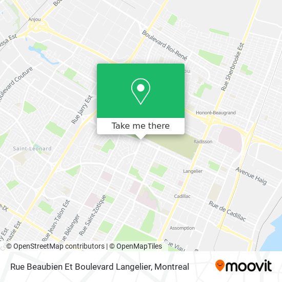 Rue Beaubien Et Boulevard Langelier map