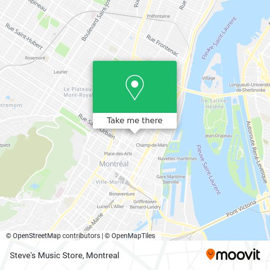 Steve's Music Store map