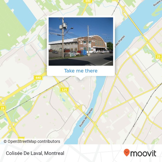 Colisée De Laval map