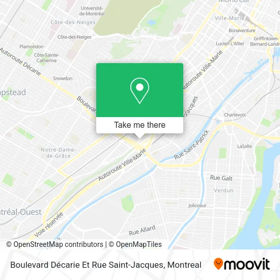 Boulevard Décarie Et Rue Saint-Jacques map