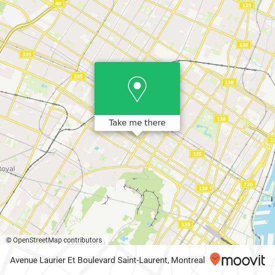 Avenue Laurier Et Boulevard Saint-Laurent map