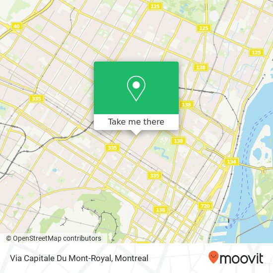 Via Capitale Du Mont-Royal map