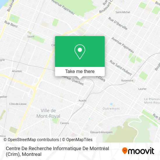 Centre De Recherche Informatique De Montréal (Crim) map