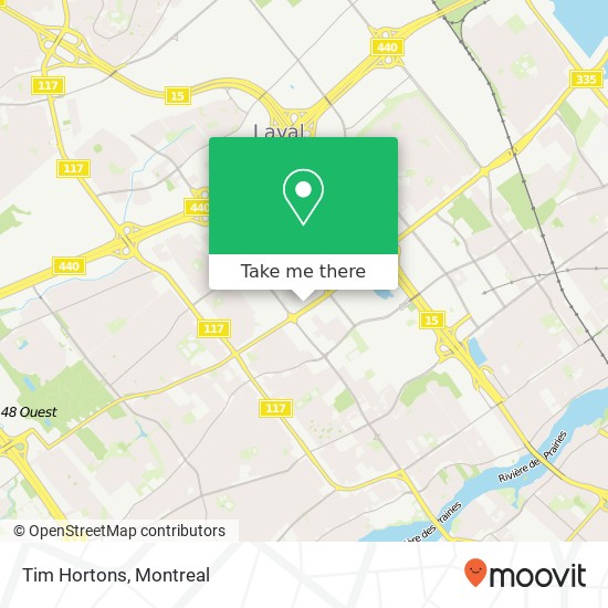 Tim Hortons map