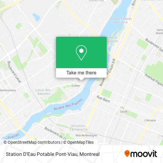 Station D'Eau Potable Pont-Viau map