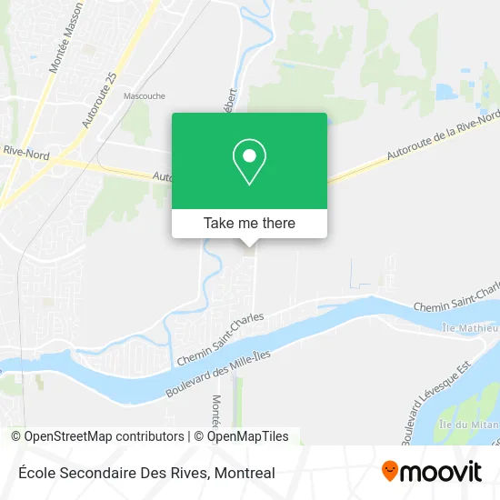 École Secondaire Des Rives map