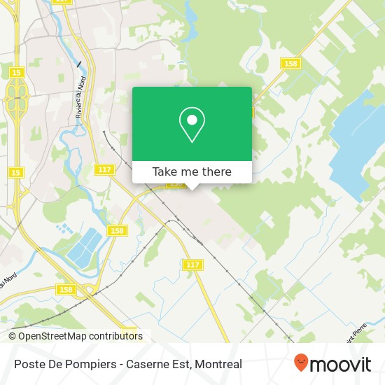 Poste De Pompiers - Caserne Est map