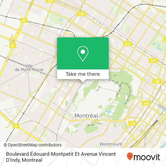 Boulevard Édouard-Montpetit Et Avenue Vincent D'Indy map