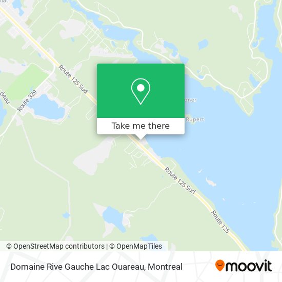 Domaine Rive Gauche Lac Ouareau map