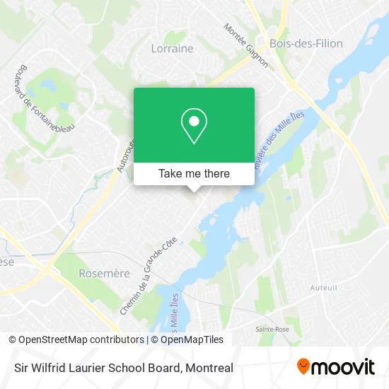 Sir Wilfrid Laurier School Board map