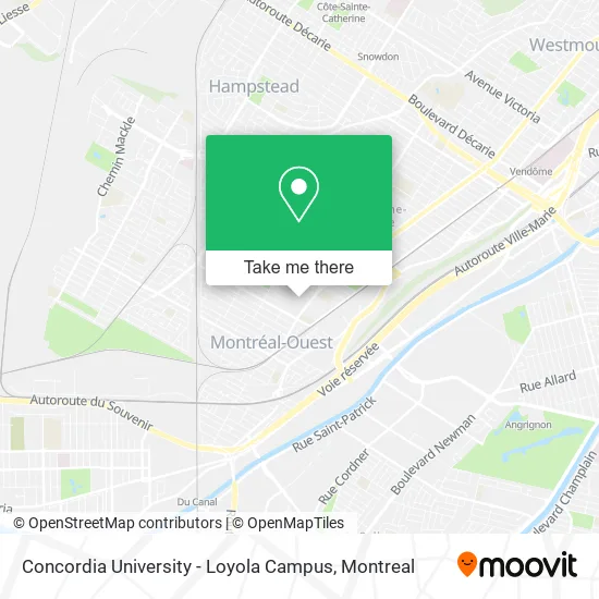 Concordia University - Loyola Campus map