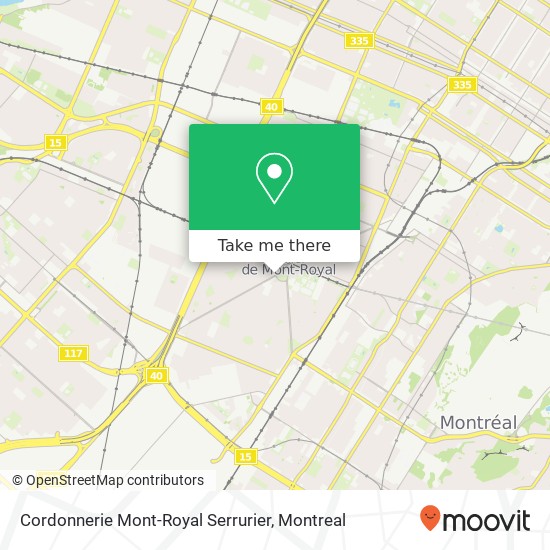 Cordonnerie Mont-Royal Serrurier map