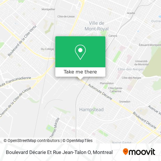 Boulevard Décarie Et Rue Jean-Talon O map