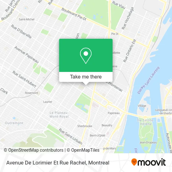 Avenue De Lorimier Et Rue Rachel map