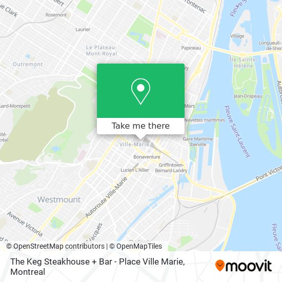 The Keg Steakhouse + Bar - Place Ville Marie map