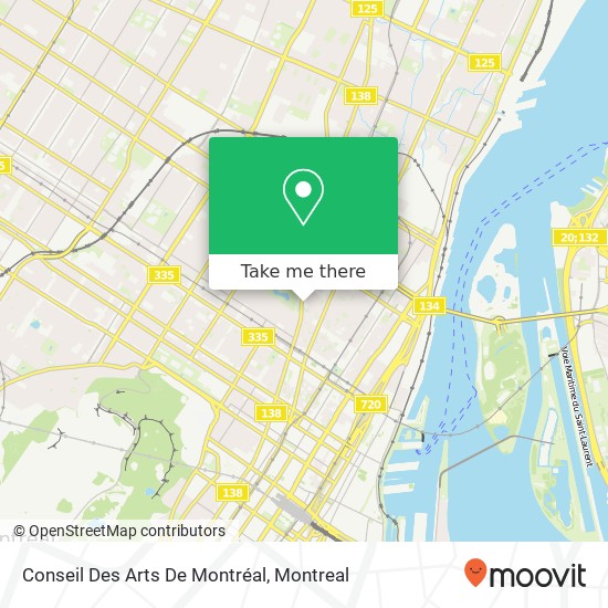 Conseil Des Arts De Montréal map