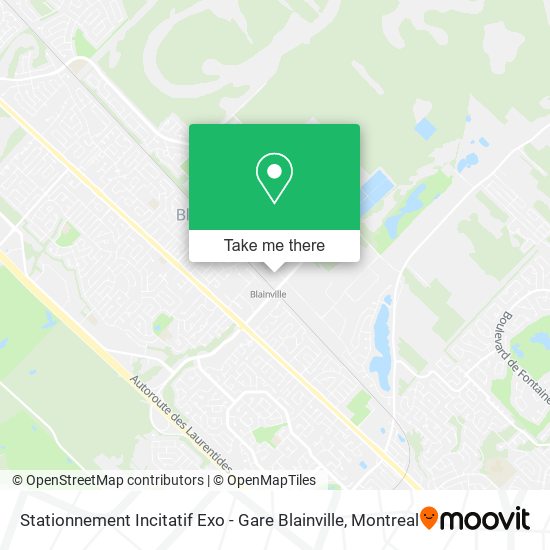 Stationnement Incitatif Exo - Gare Blainville map