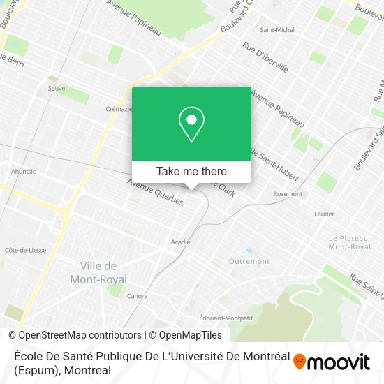 École De Santé Publique De L’Université De Montréal (Espum) map