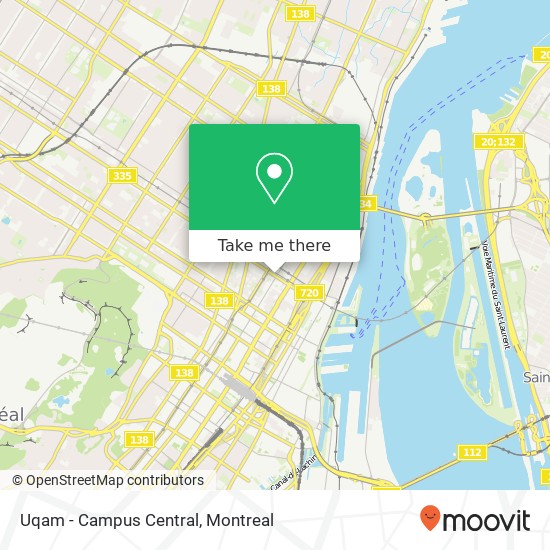 Uqam - Campus Central map
