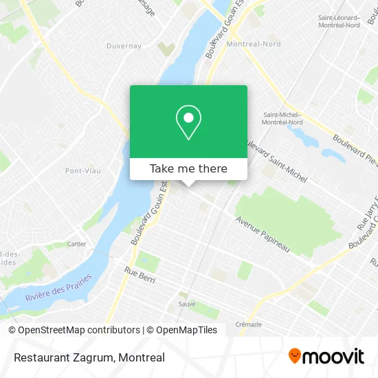 Restaurant Zagrum map